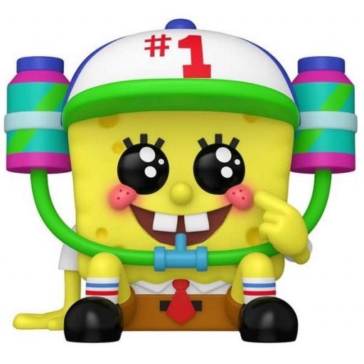 Figurine Bob l'Éponge avec Chapeau de Boisson (Bob l'Eponge)