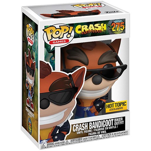 Crash Bandicoot en tenue de Motard