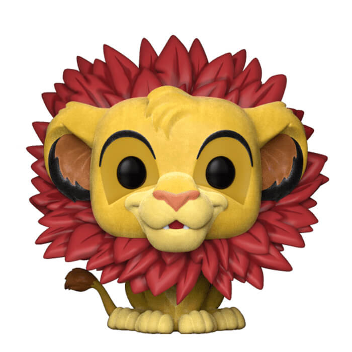 Figurine Funko POP Simba avec une crinière de feuilles (Flocked) (Le Roi Lion)