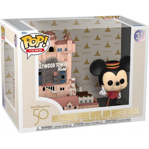 Mickey devant l'Hôtel The Hollywood Tower