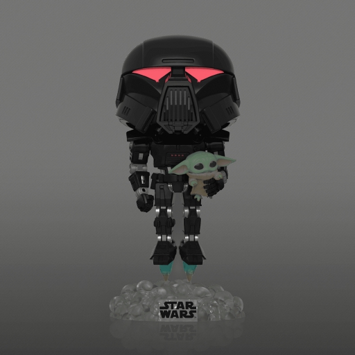 Figurine Funko POP Dark Trooper avec Grogu (Le Mandalorien (Star Wars))