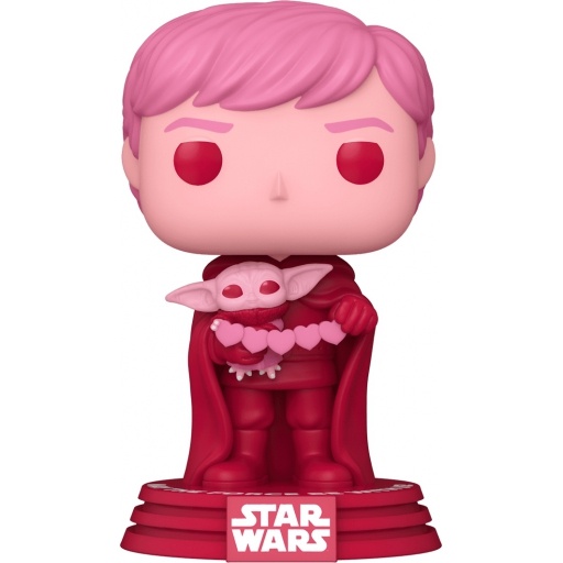 Figurine Funko POP Luke Skywalker avec Grogu (Rose) (Star Wars (Saint Valentin))