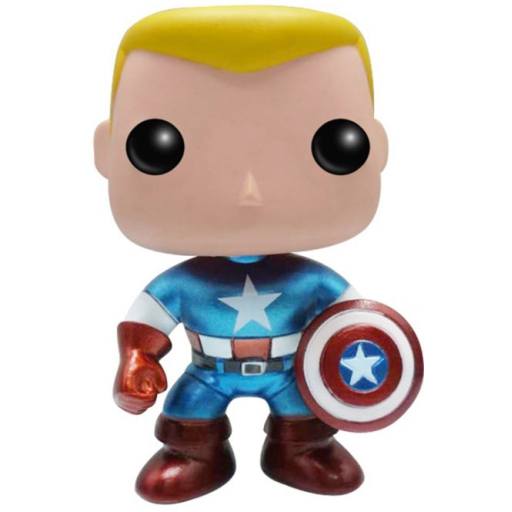 Figurine Funko POP Captain America (Metallic) (Marvel Comics)
