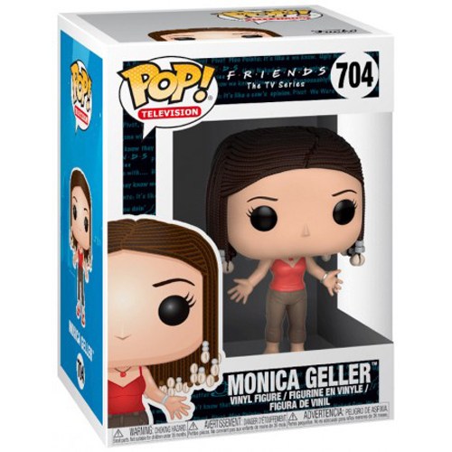 Monica Geller (avec des tresses) dans sa boîte