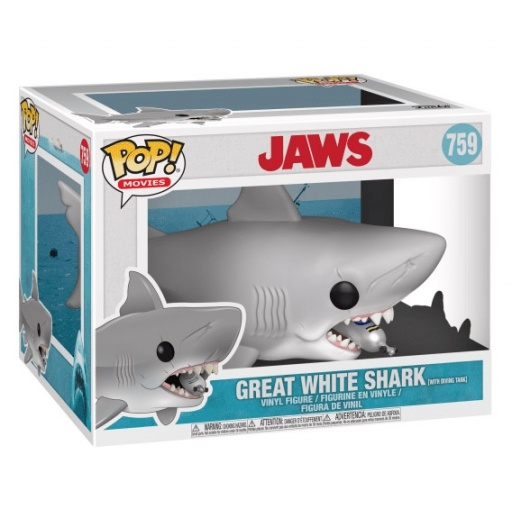 Grand Requin Blanc avec réservoir de plongée (Supersized)