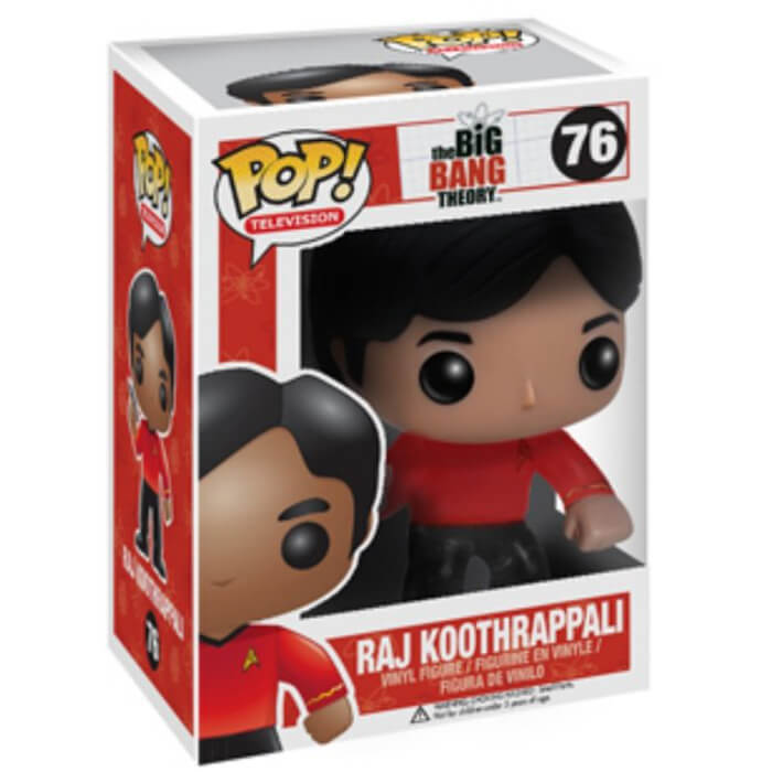 Raj Koothrappali (Star Trek) dans sa boîte