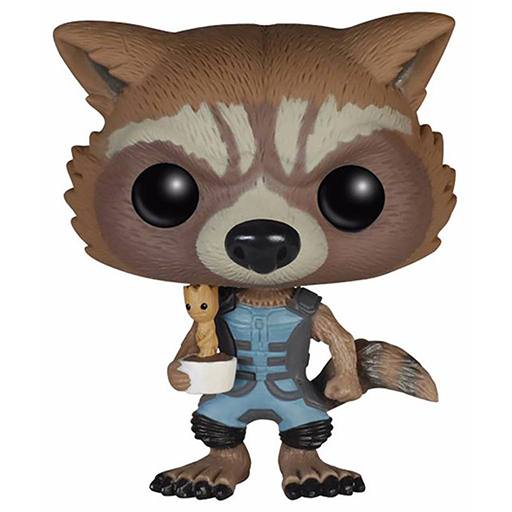 Figurine Funko POP Rocket Raccoon (avec bébé Groot) (Les Gardiens de la Galaxie)