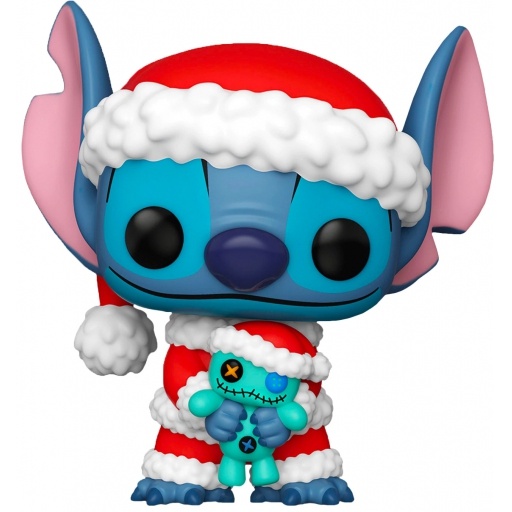 Figurine Funko POP Stitch Père Noël avec Scrump (Lilo and Stitch)