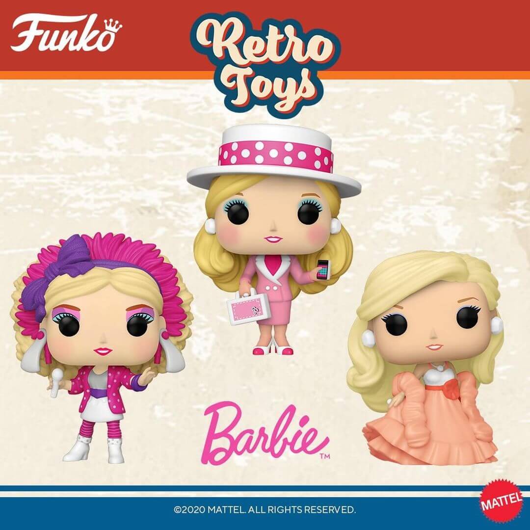 3 figurines POP de Barbie