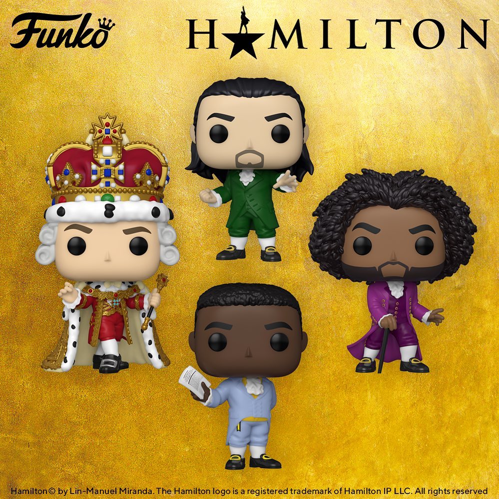 4 nouvelles figurines POP issues de la comédie Broadway Hamilton
