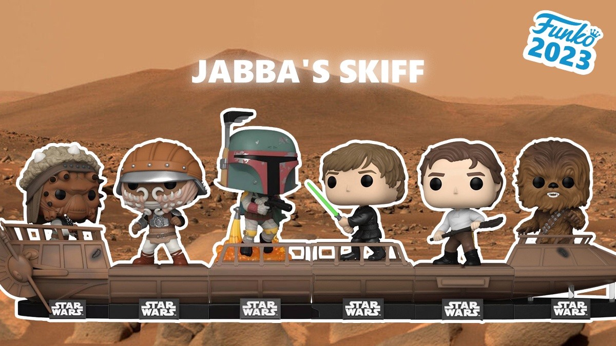 Le set de Funko POP Star Wars représentant l'Esquif de Jabba est enfin complet