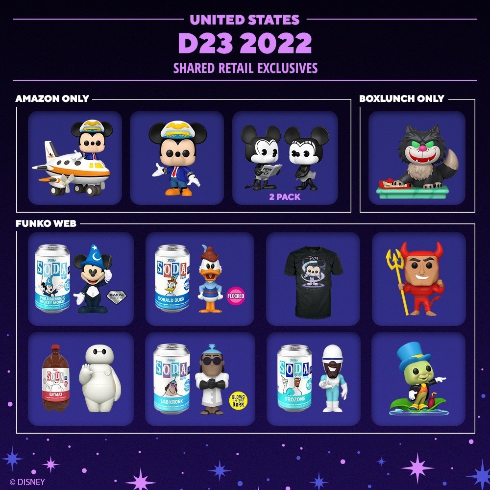 Toutes les annonces Funko de l'Expo Disney D23 2022